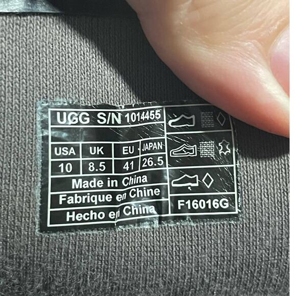 UGG Womens US 10 EU 41 Reignfall Wool Waterproof Rain Boots Black 1014455 - Picture 3 of 12